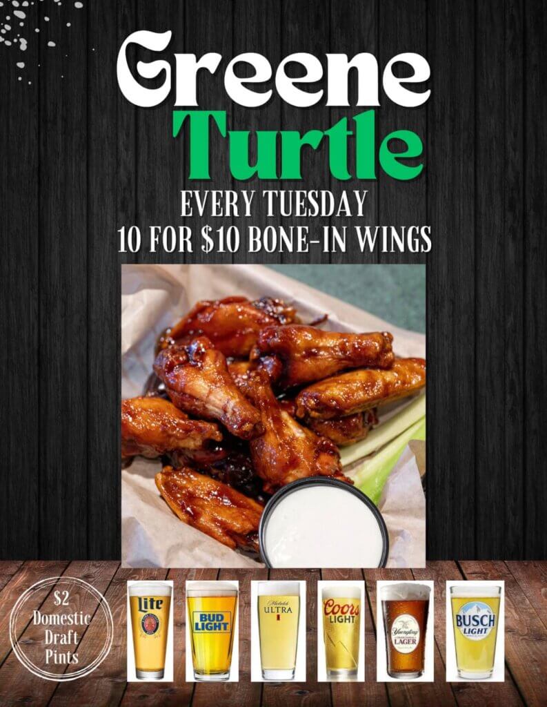 10 for $10 Tuesday's at The Greene Turtle (Deep Creek)