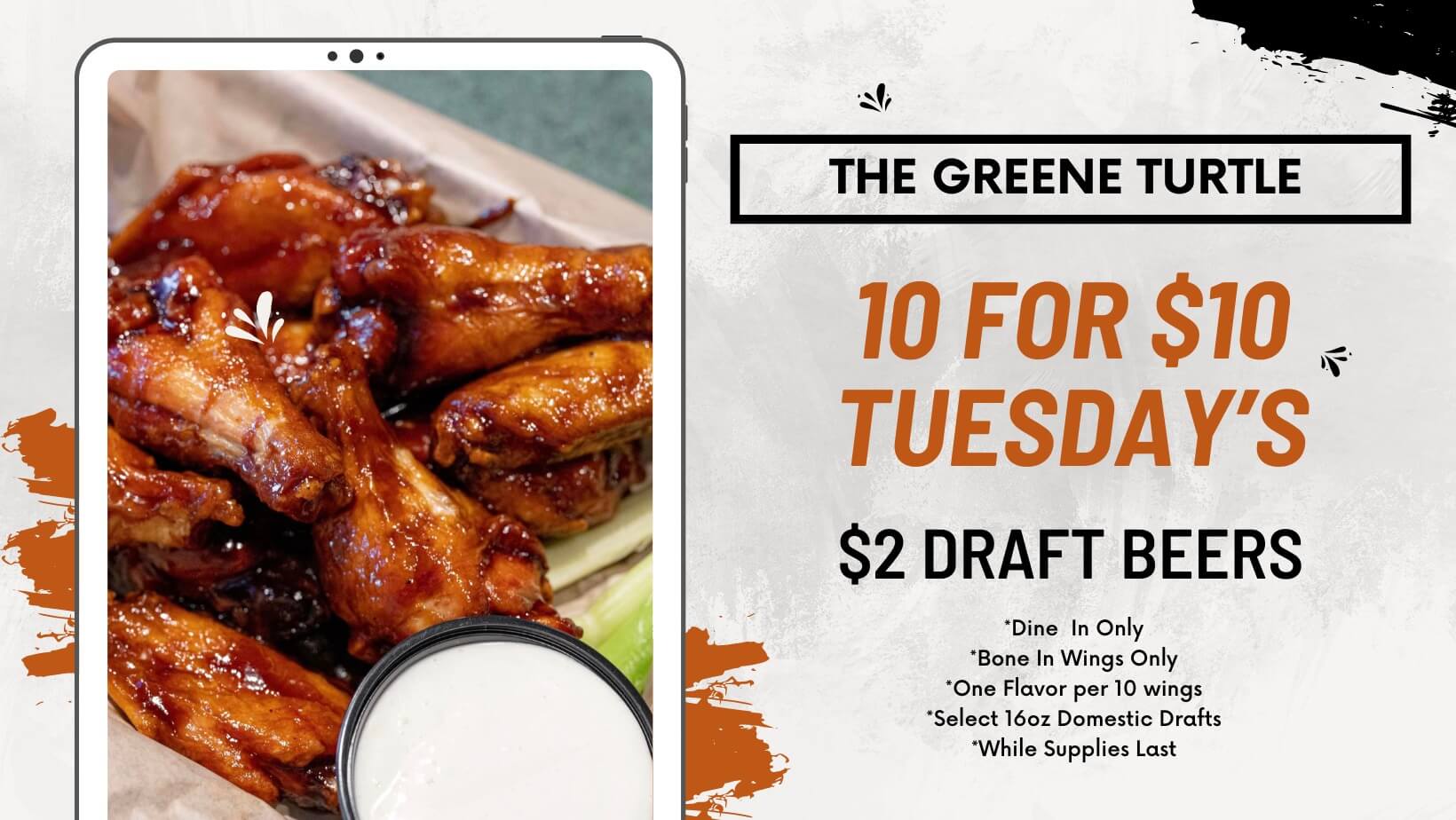 10 for $10 Tuesday's at The Greene Turtle (Deep Creek)