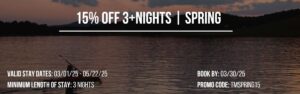 15% off 3+nights | Spring (Deep Creek Lake, MD)