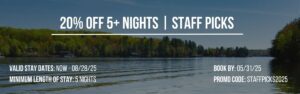 20% Off 5+ Nights | Staff Picks