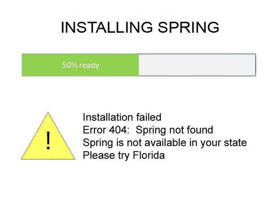 Installing Spring Failure Message