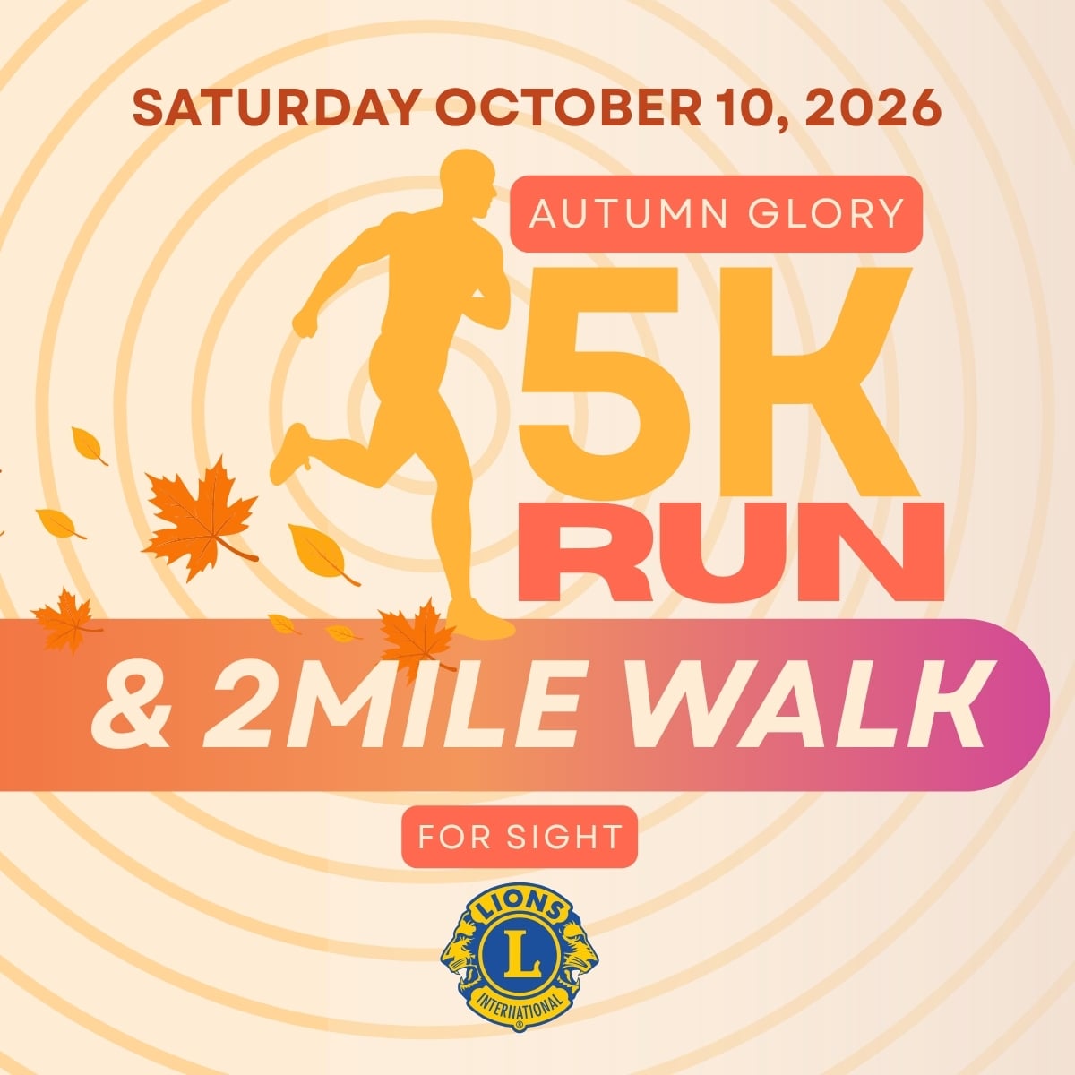 Oakland Mt Lake Park Lions Club Autumn Glory 5k Run and 2 Mile Walk in Garrett County Maryland Near Deep Creek Lake