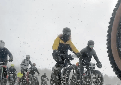 40 Fat Tire Mountain Bike Riders Battle Snow and Wind on “Perfect Day” at Deep Creek Lake, MD