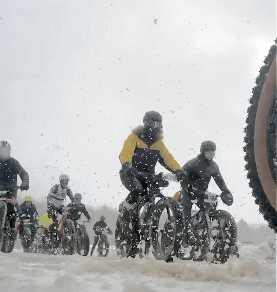40 Fat Tire Mountain Bike Riders Battle Snow and Wind on “Perfect Day” at Deep Creek Lake, MD