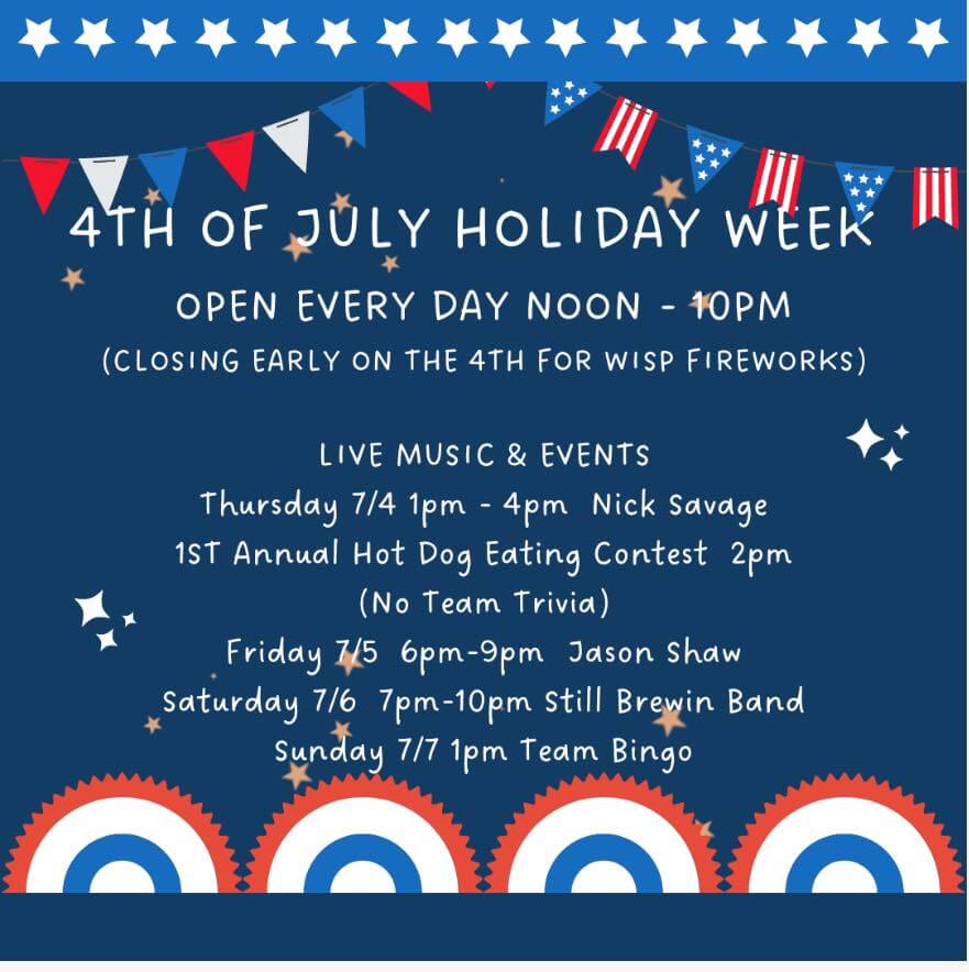 4th of July Holiday Week at Mountain State Brewing Co (Deep Creek Lake)