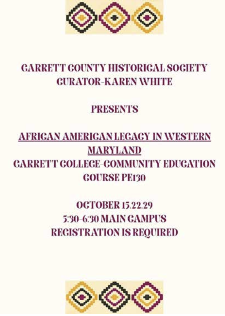 African American Legacy in Western Maryland Course - PE130