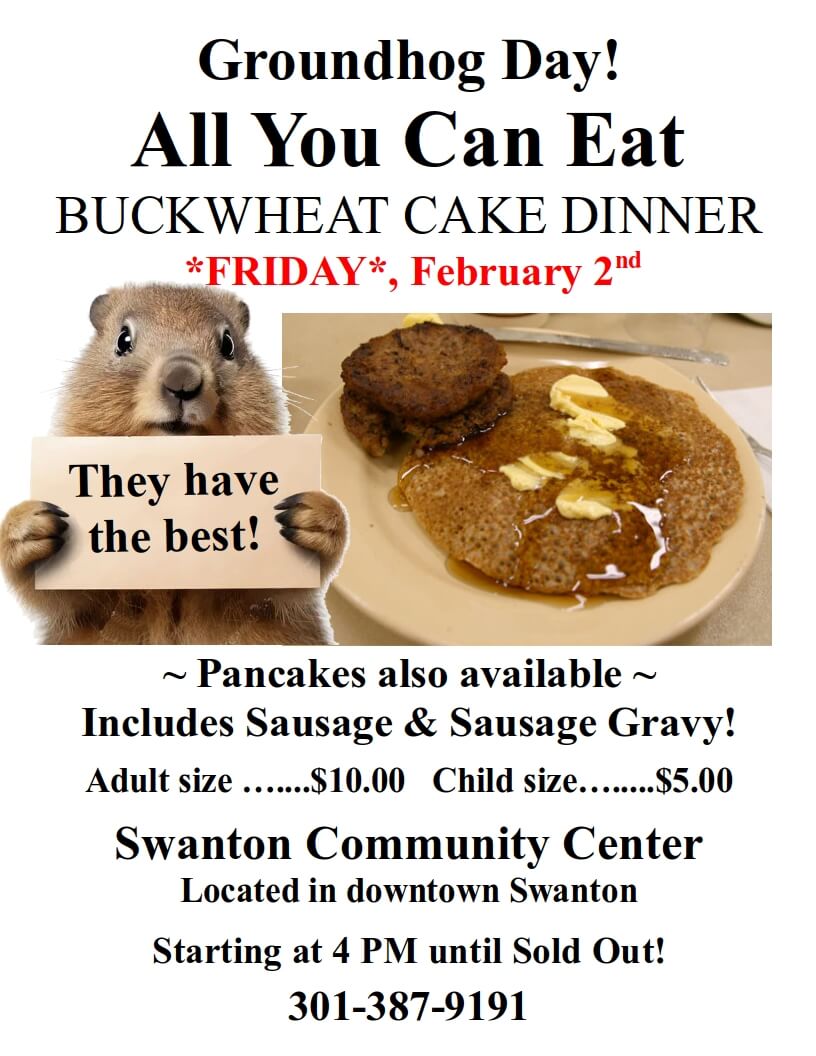 All You Can Eat Buckwheat Cake Dinner at Deep Creek Lake, MD