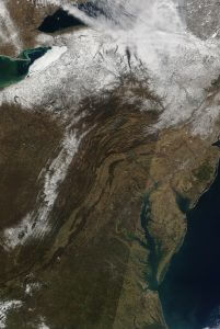 Allegheny Mountains Weather Satellite Snowcover