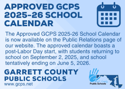 Approved Garrett County Public Schools 2025-26 School Calendar