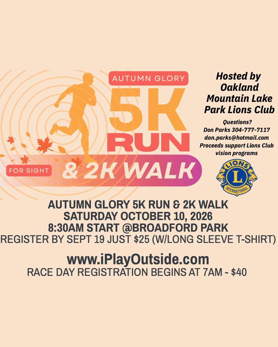 Autumn Glory 5K Run & 2K Walk