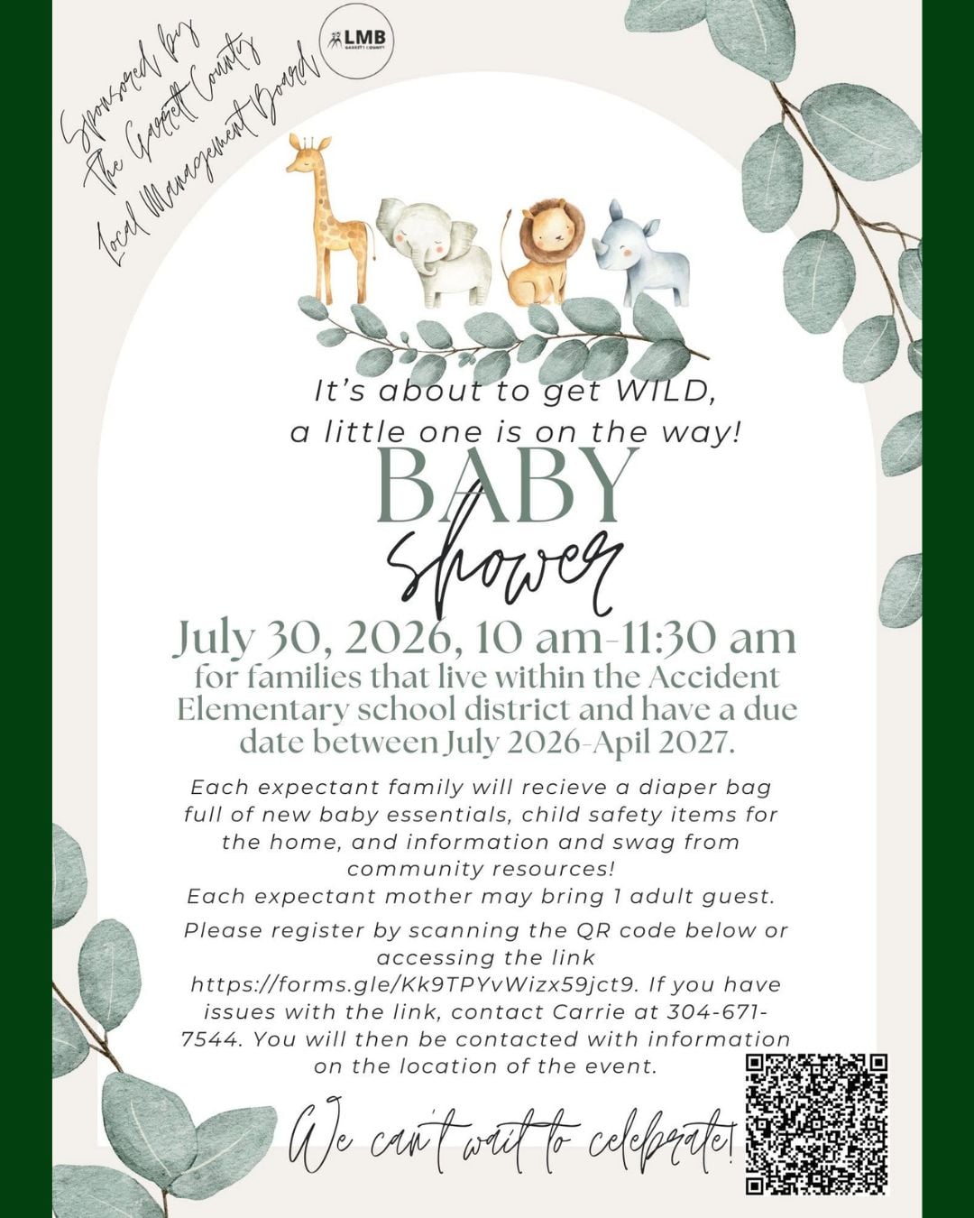 Baby Shower at Accident Elementary School