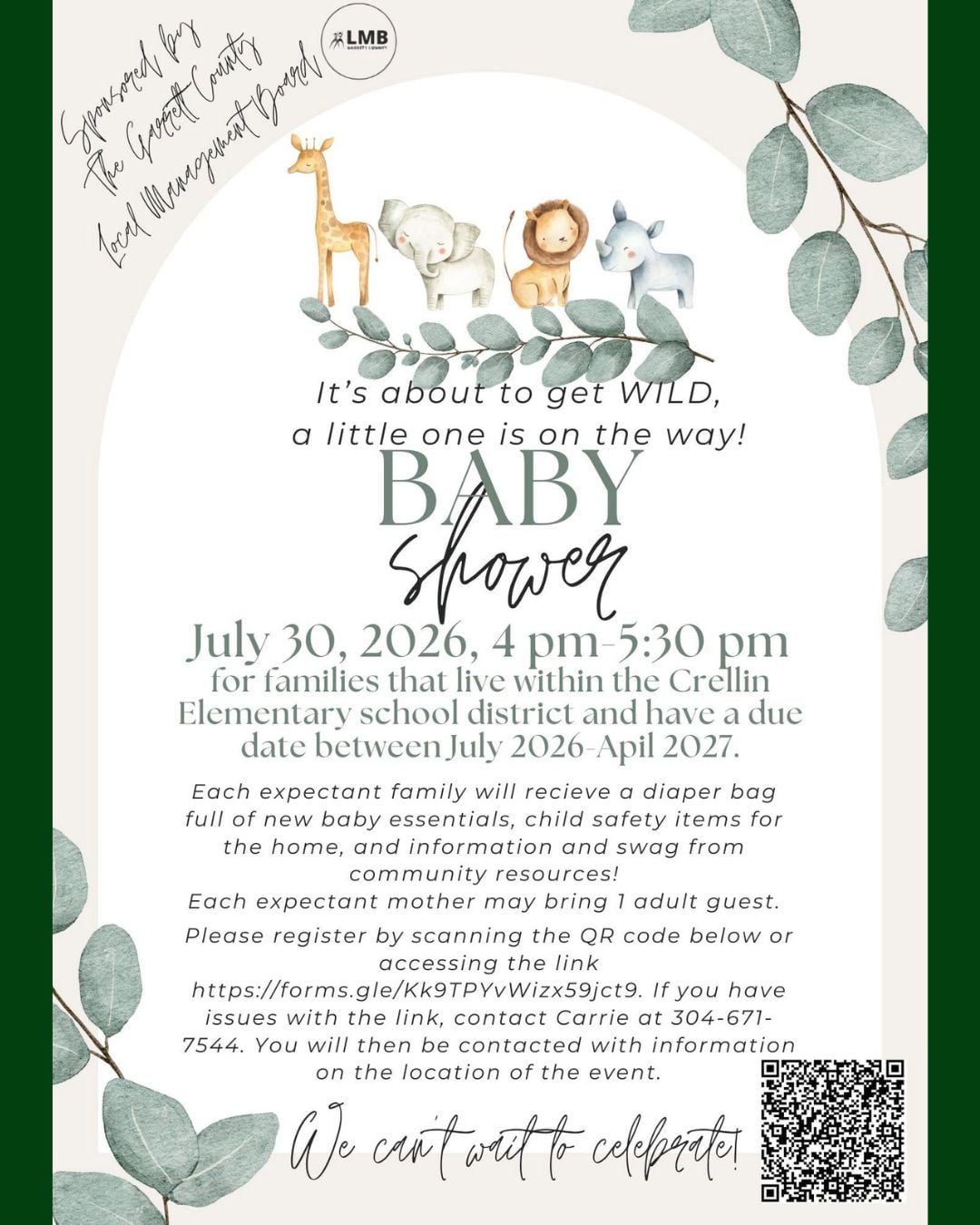 Baby Shower at Crellin Elementary School