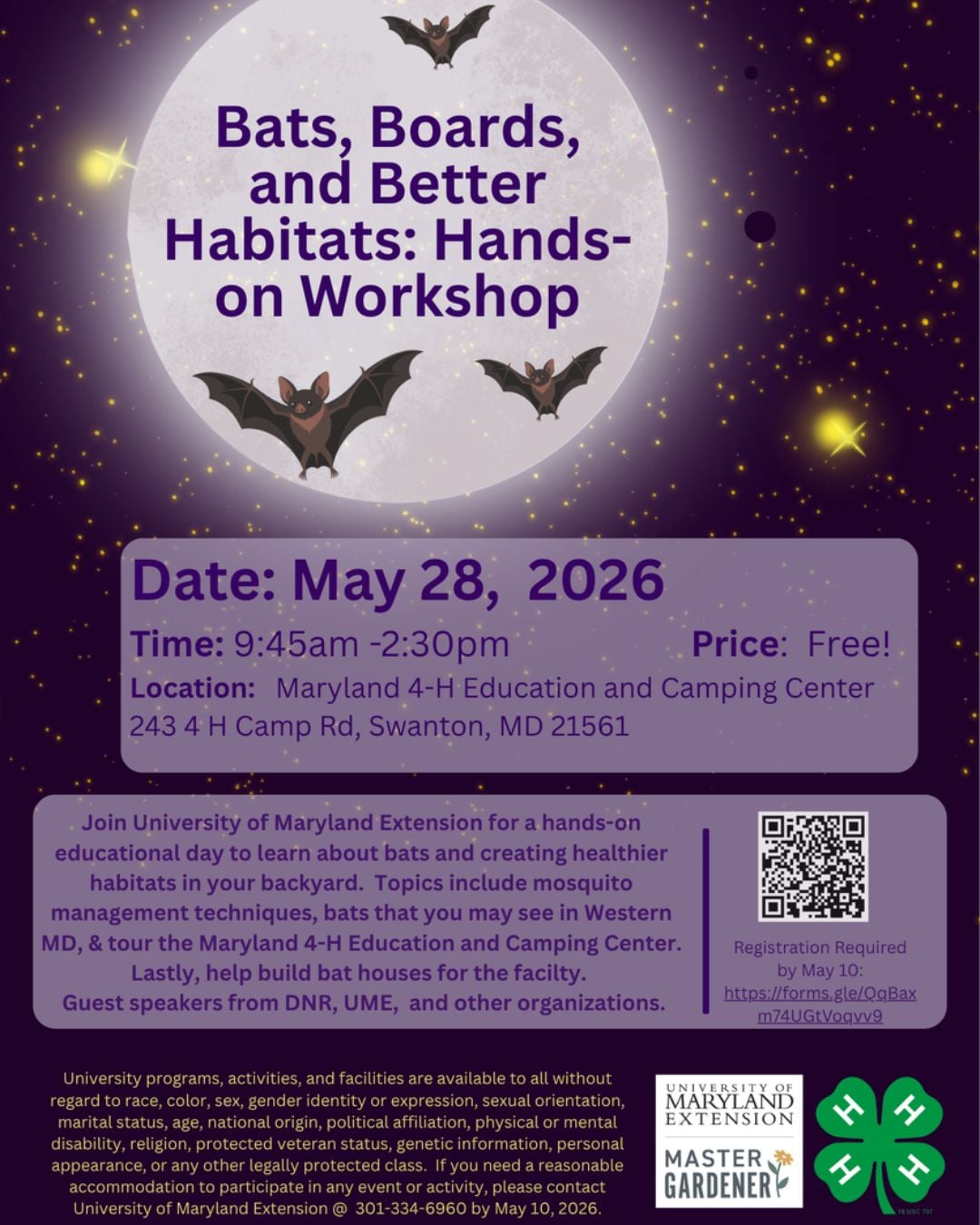 Bats, Boards, and Better Habitats Hands on Workshop