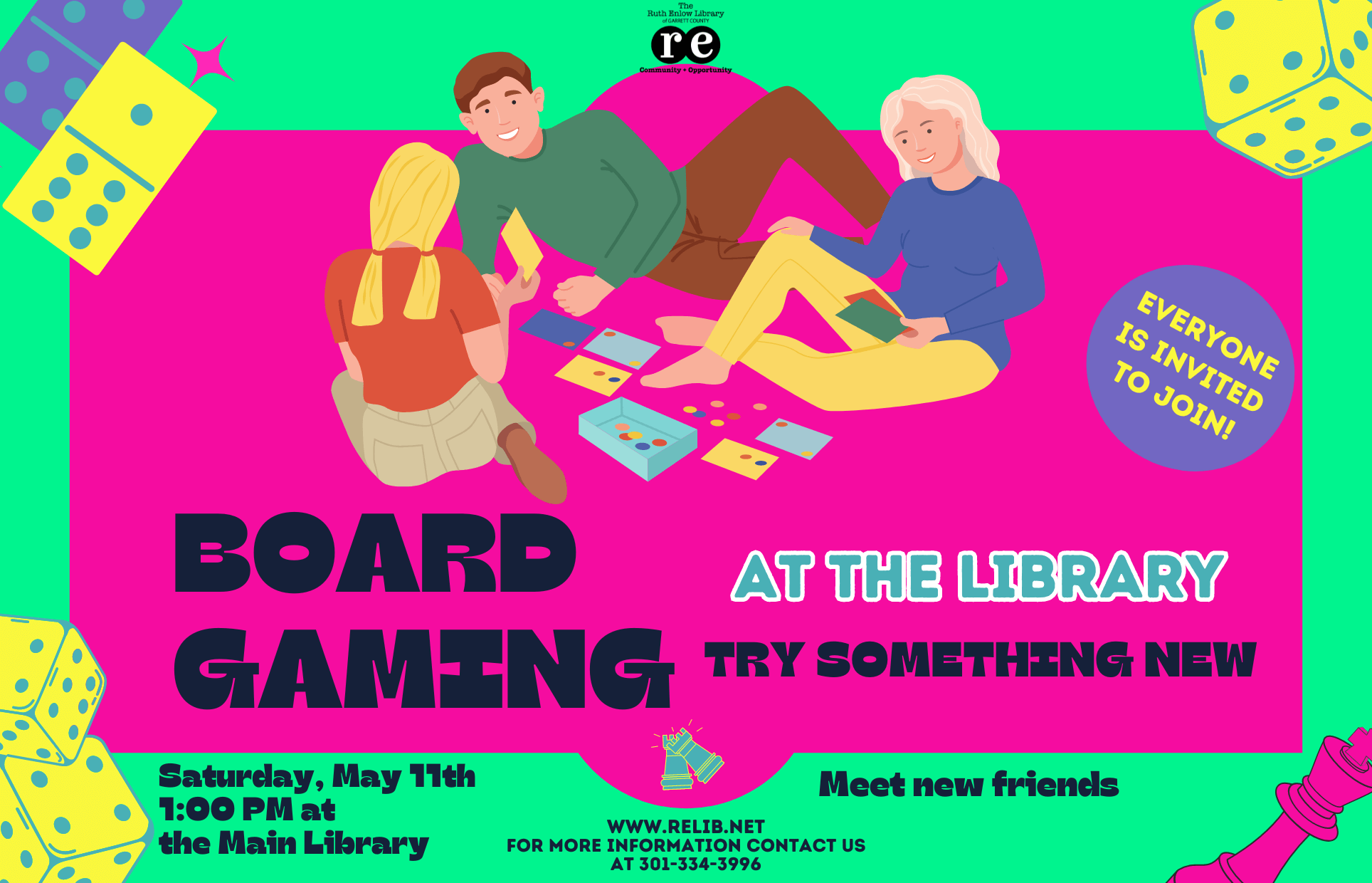 Board Gaming at the Library at Deep Creek Lake, MD