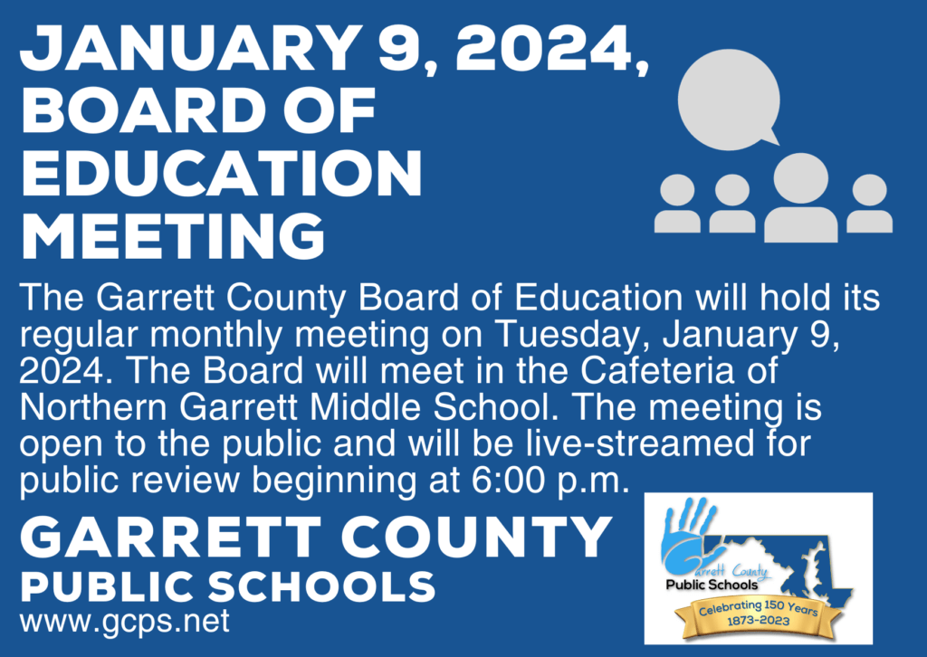 Board of Education Meeting: January 9, 2024 at Deep Creek Lake, MD