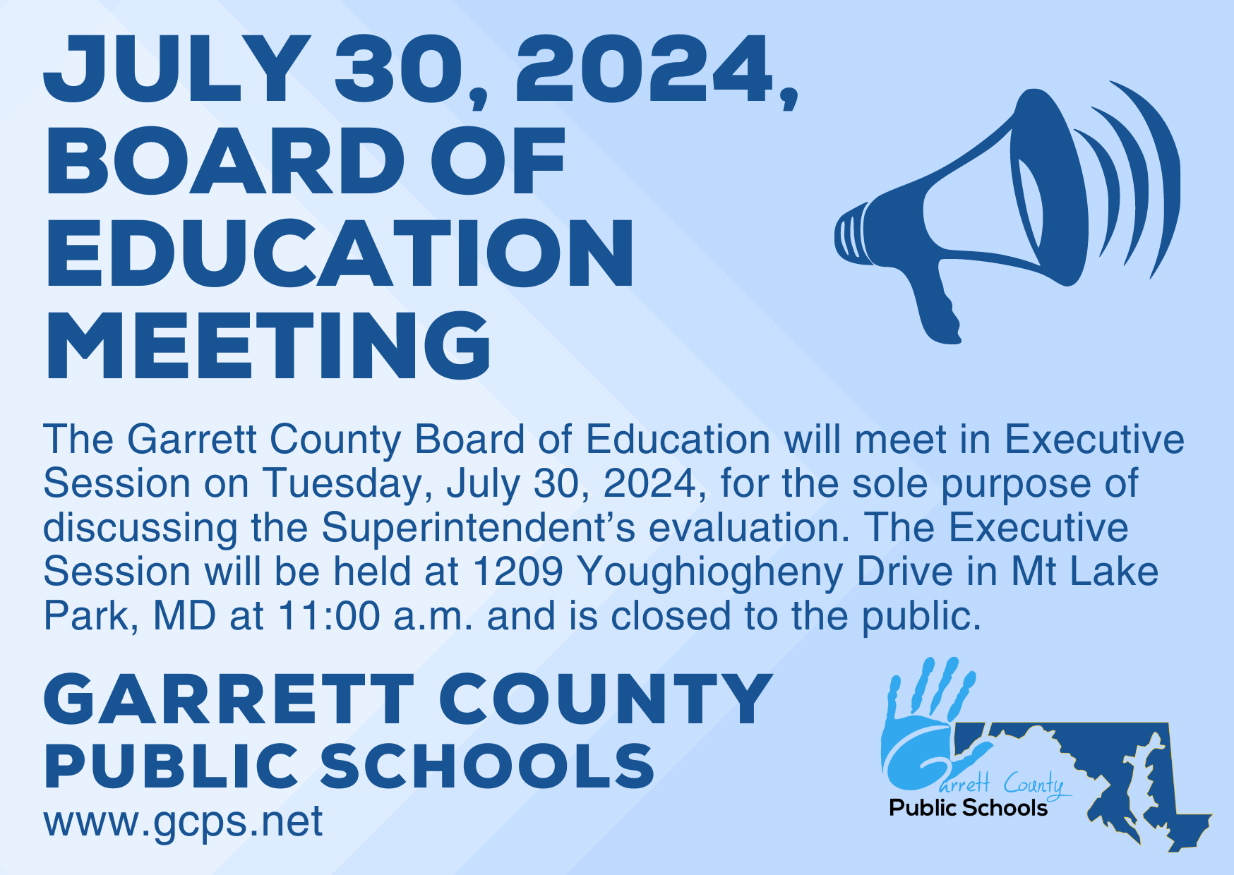 Board of Education Meeting: July 30, 2024 at Deep Creek Lake, MD