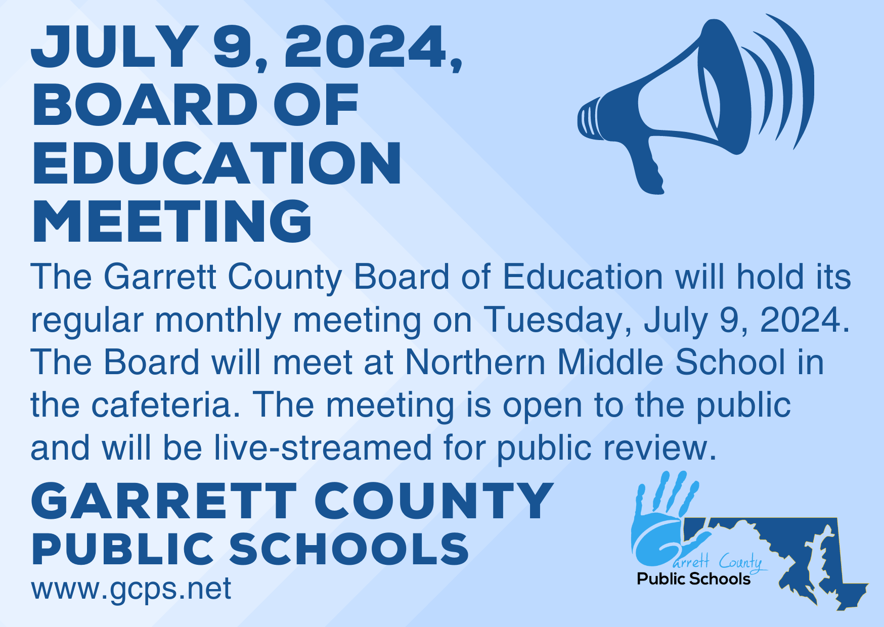 Board of Education Meeting: July 9, 2024 at Deep Creek Lake, MD