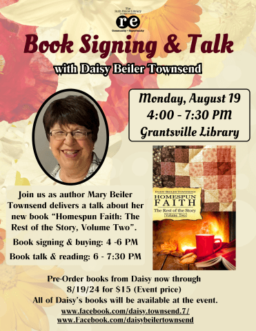 Book Signing & Talk with Daisy Beiler Townsend at Deep Creek Lake, MD