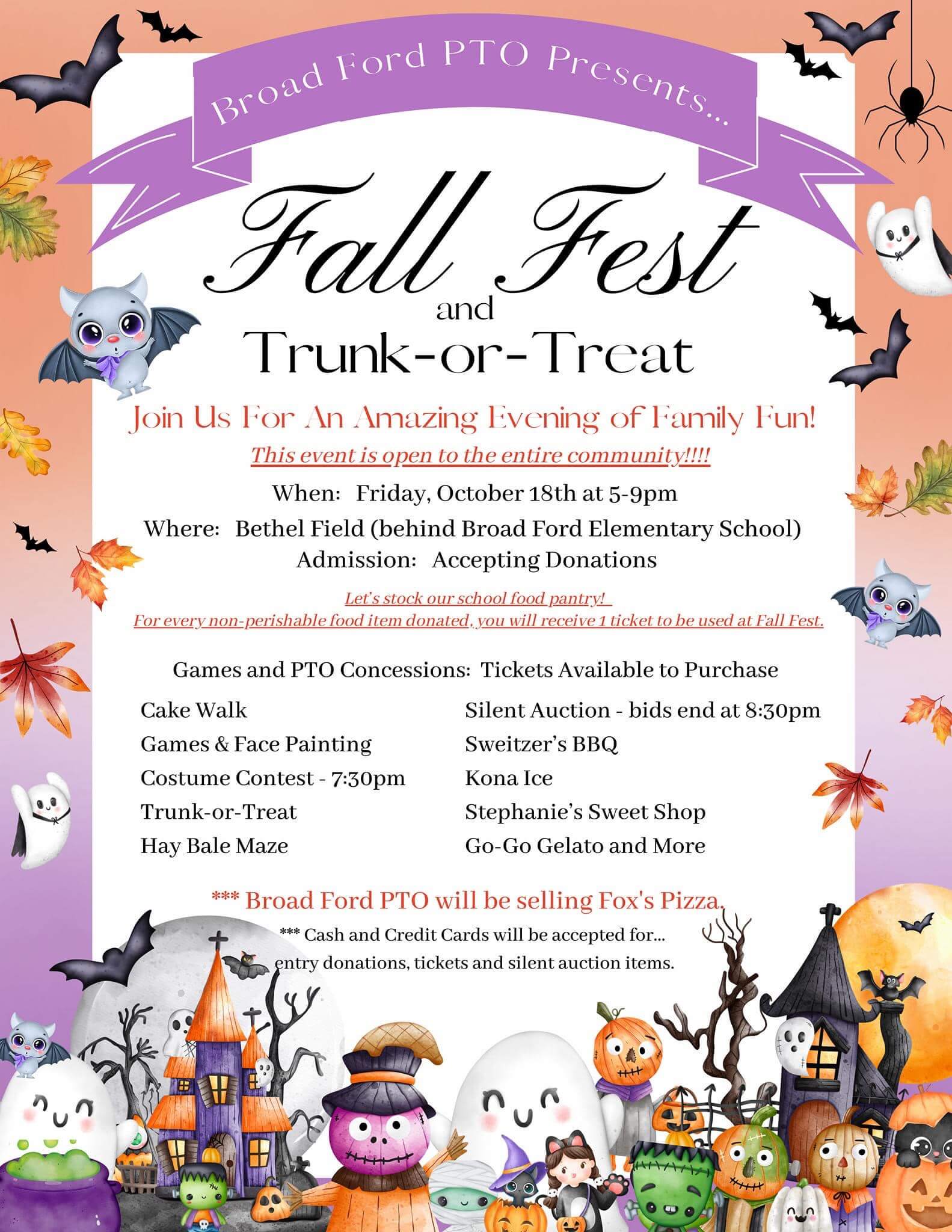 Broad Ford PTO's Fall Fest and Trunk-or-Treat (Deep Creek Lake, MD)