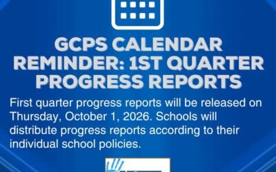 GCPS Calendar Reminder: Release of First Quarter Progress Reports