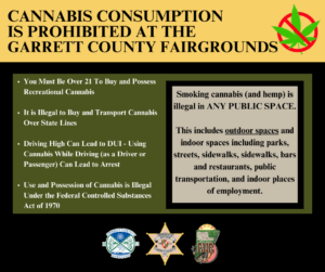 Cannabis Consumption Prohibited at the Garrett County Fairgrounds at Deep Creek Lake, MD