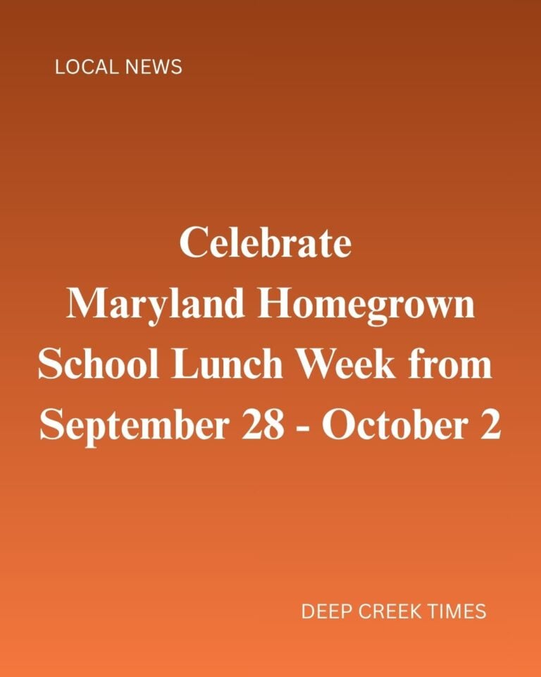 Celebrate Maryland Homegrown School Lunch Week from September 28 - October 2