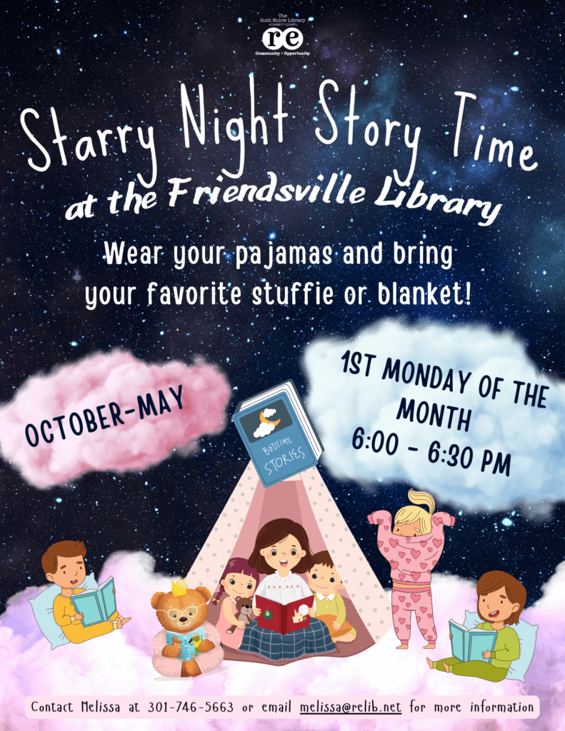 Children's Starry Night Story Time at Friensdville Library Deep Creek Lake, MD