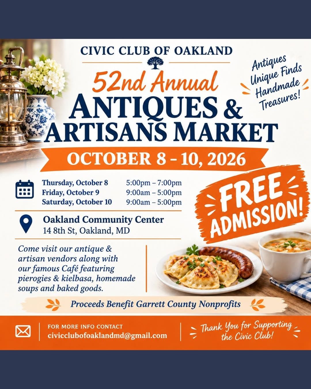 Civic Club of Oakland 52nd Annual Antiques & Artisans Market