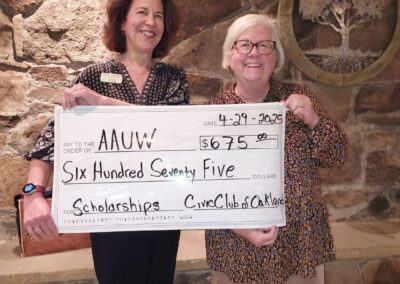 Civic Club of Oakland Makes a Donation to AAUW-Garrett Branch for its Scholarship Program