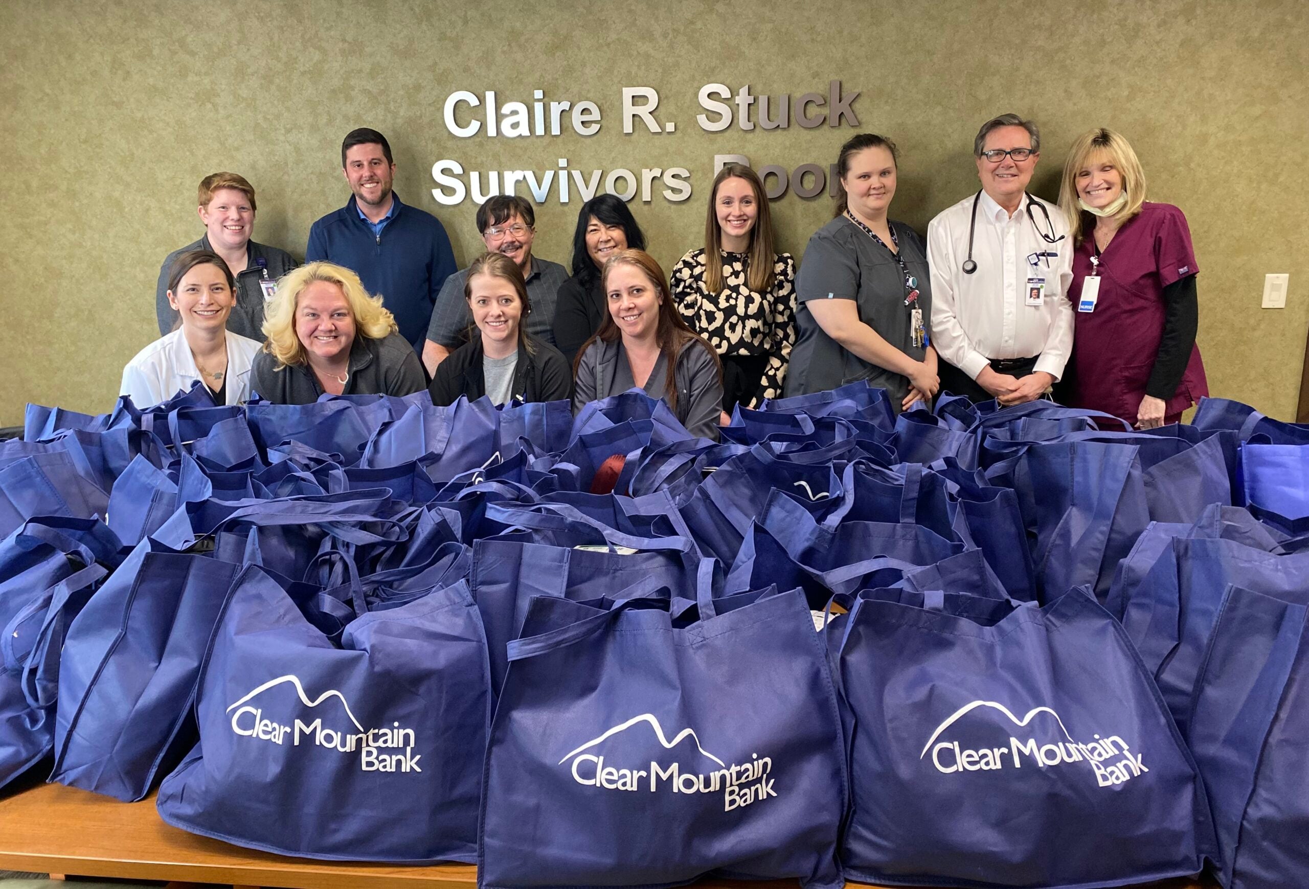Clear Mountain Bank Donates Patient Care Packages to Garrett Regional Medical Center Cancer Center (Deep Creek Lake, MD)