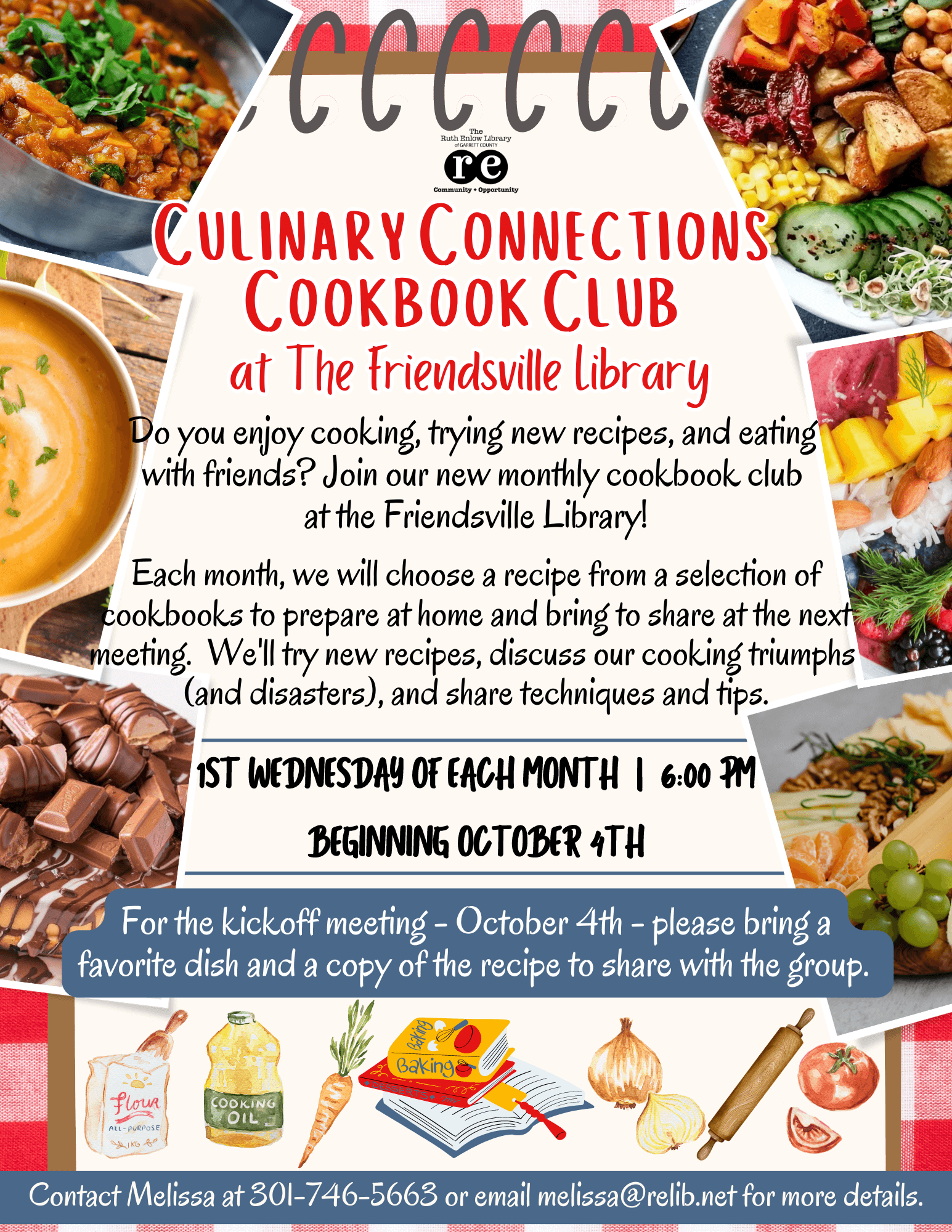Culinary Connections Cookbook Club at Deep Creek Lake, MD