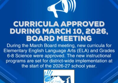 Curricula Approved During March 10, 2026, Board Meeting