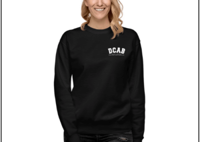 DCAB Deep Creek Adventure Bureau Caszch Unisex Premium Sweatshirt – Left Chest Print