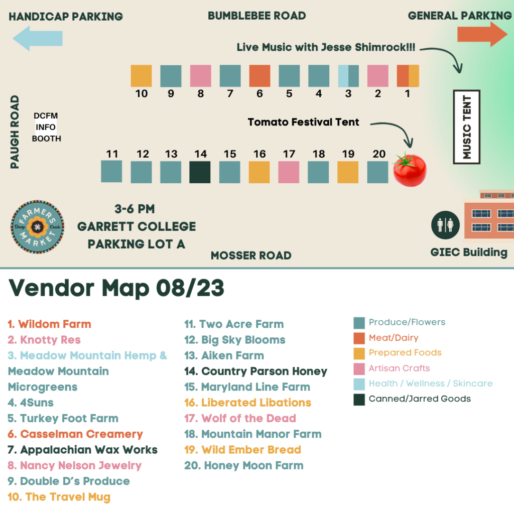 Deep Creek Farmers Market Season 2024 (Vendor List) at Deep Creek Lake, MD