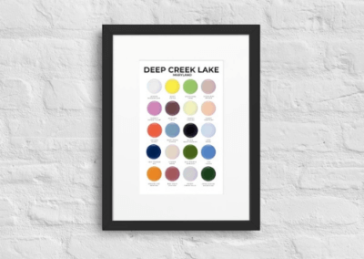 Deep Creek Lake Color Palette Matte Paper Framed Poster With Mat