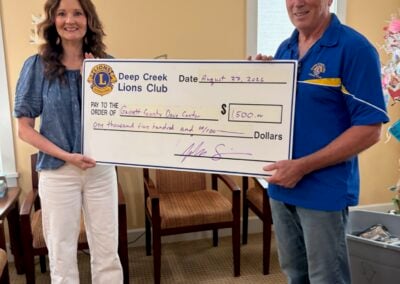 Deep Creek Lake Lions Club donates to Dove Center