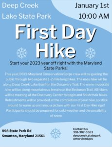 Deep Creek Lake State Park First Day Hike 2023