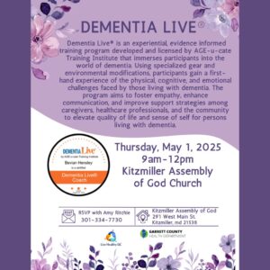 Dementia Live® Event - Kitzmiller (Deep Creek Lake, MD)