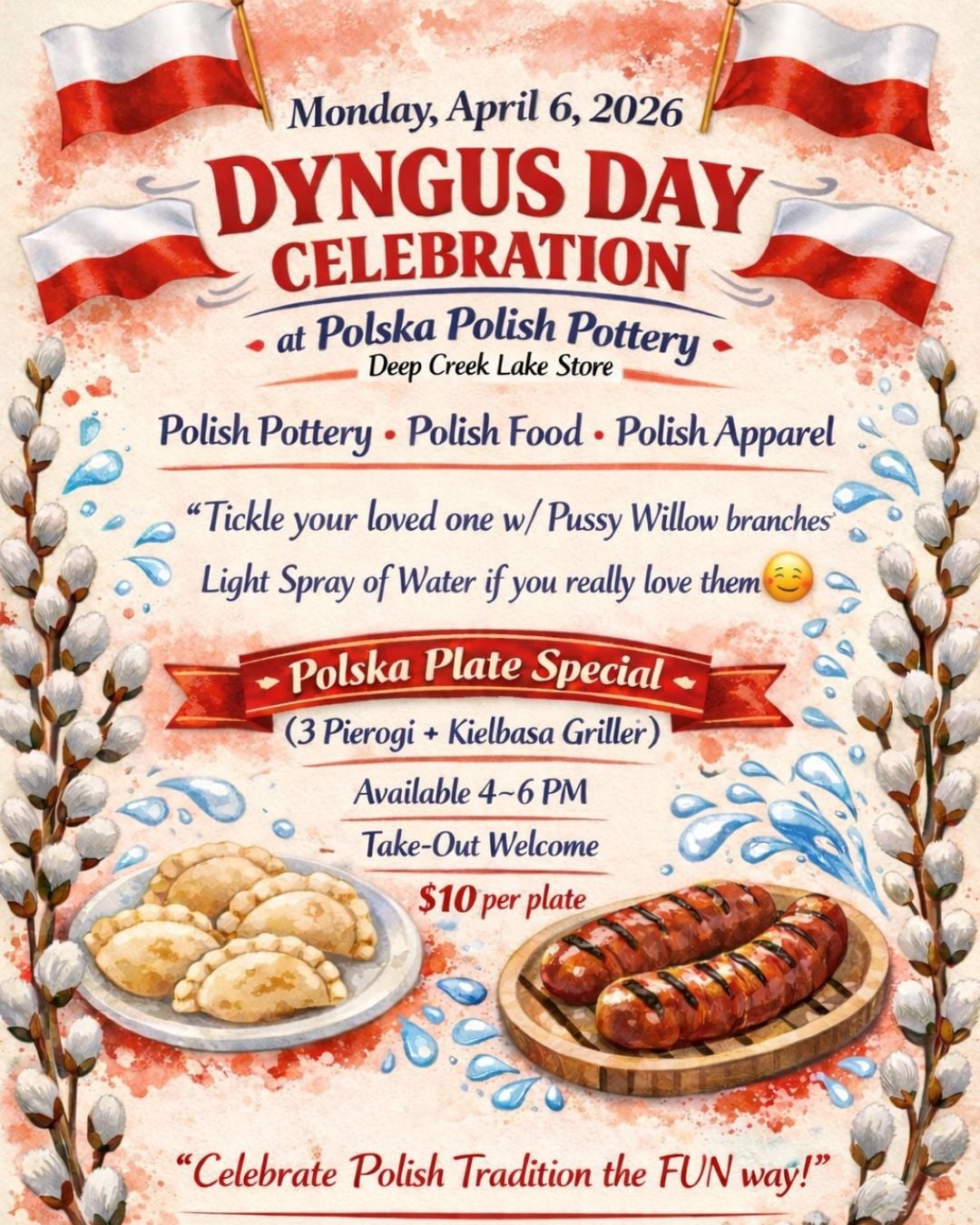 Dyngus Day at Polska Polish Pottery of Deep Creek Lake