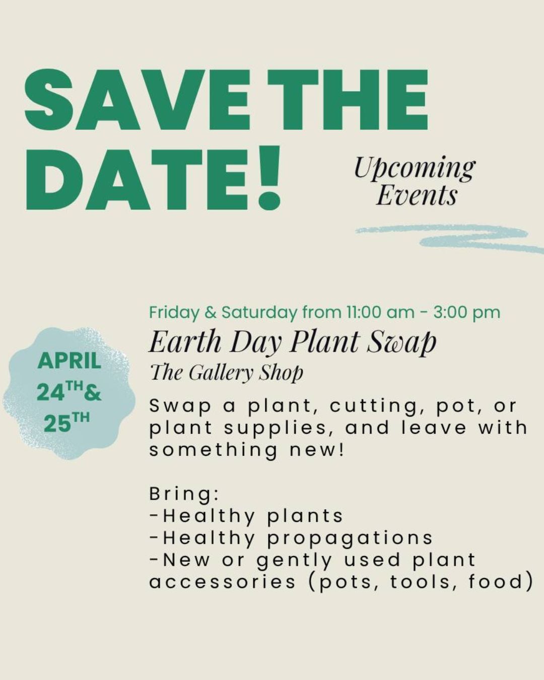 Earth Day Plant Swap (Deep Creek Lake, MD)