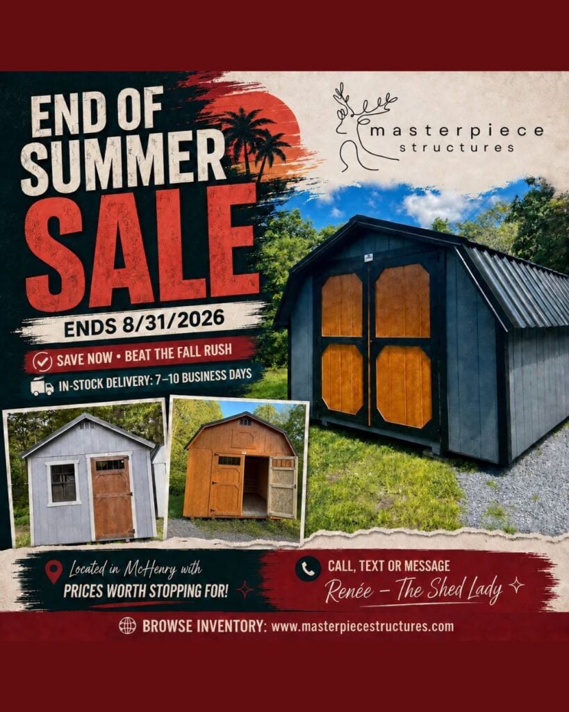 End-of-Summer Sale at masterpiece structures
