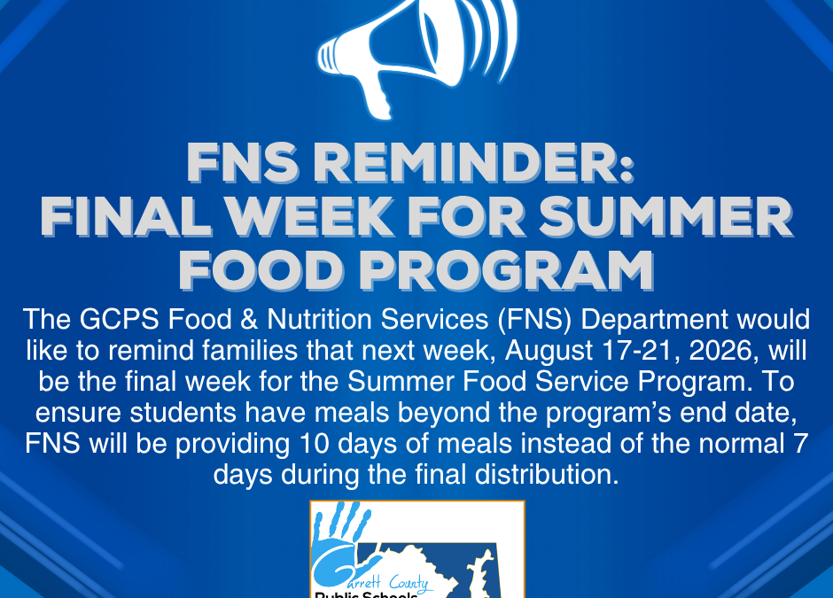 Final Week of Public Schools Summer Food Service Program