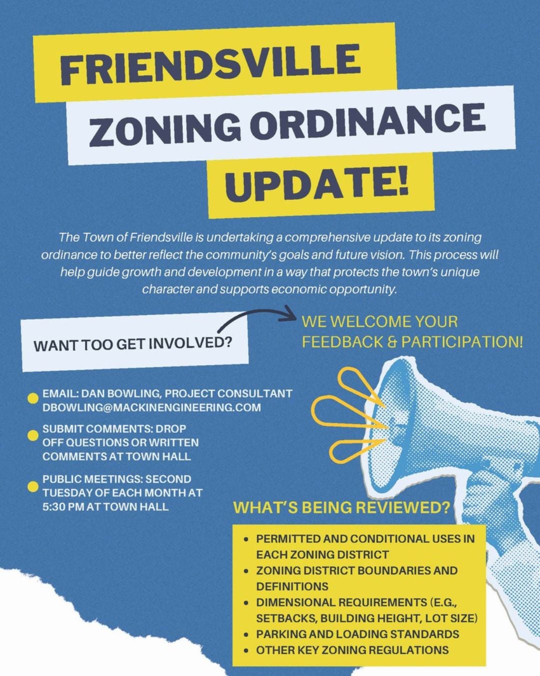 Friendsville Zoning Ordinance Work Sessions