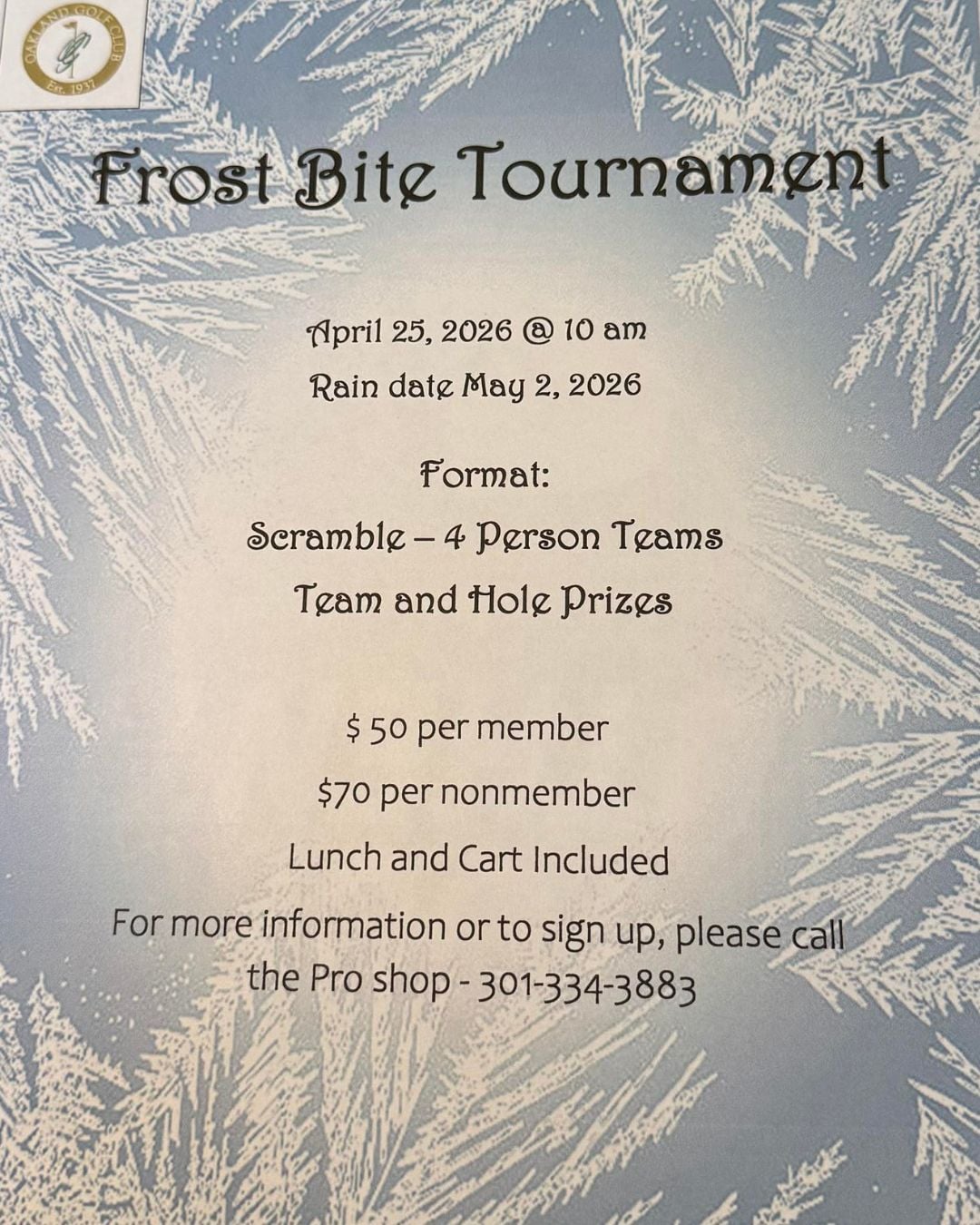 Frost Bite Tournament at Deep Creek Lake, MD