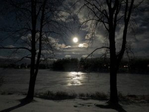 Moon Photo at Deep Creek Lake, MD by Vicki Schwinabart