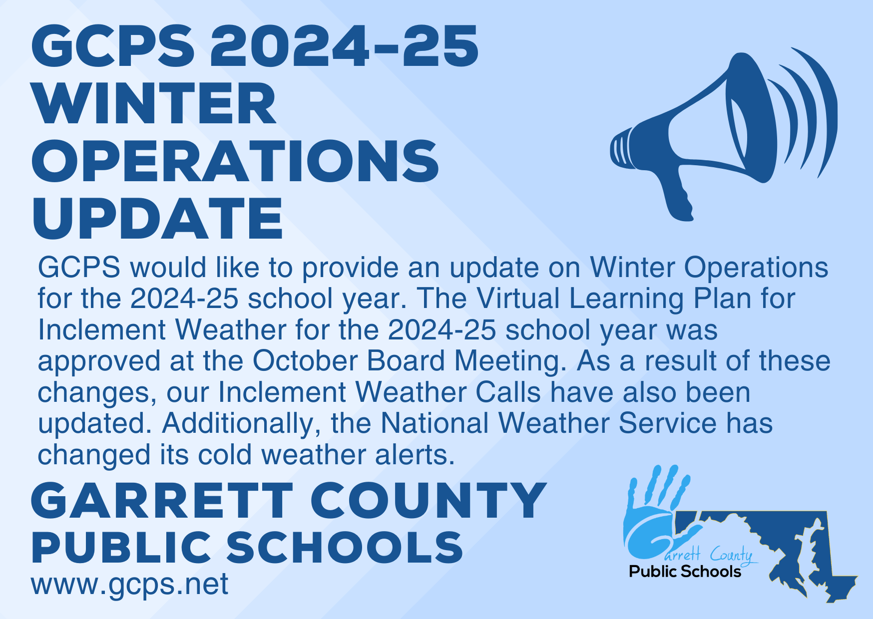 GCPS 2024-25 Winter Operations Update (Deep Creek Lake, MD)