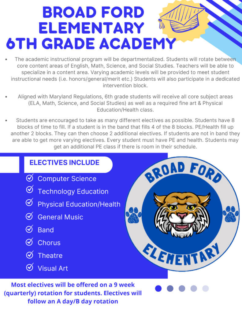 GCPS Prepares for Southern Area Grade-Band Alignment, Announces Broad Ford Elementary 6th Grade Academy at Deep Creek Lake, MD