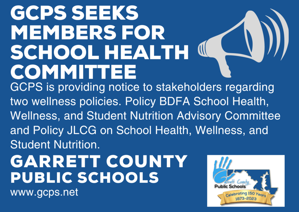 GCPS Seeks Members for School Health Committee at Deep Creek Lake, MD