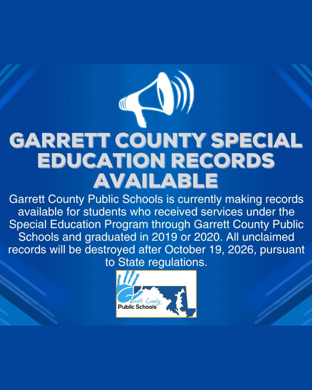 GCPS Special Education Records Available
