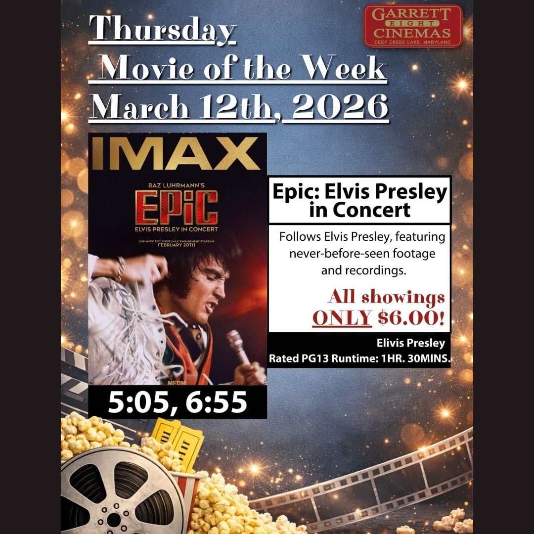 Garrett 8 Cinemas’ Thursday Movie of the Week Epic Elvis Presley in Concert